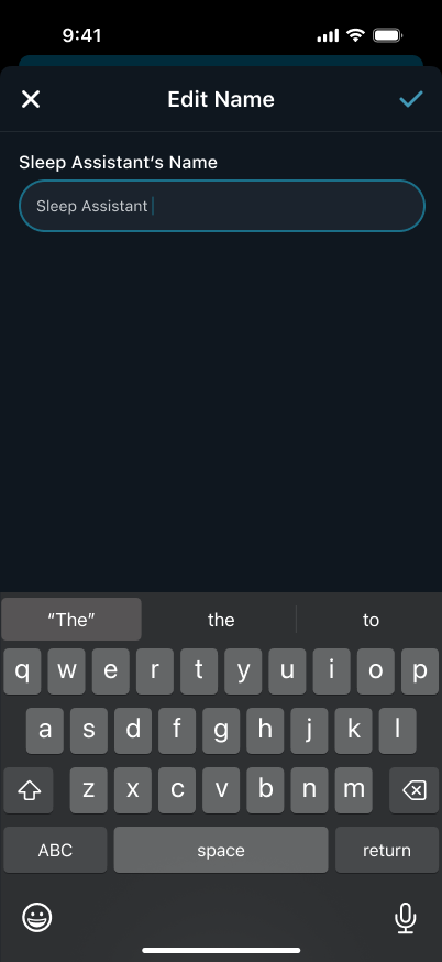 AI name edit page