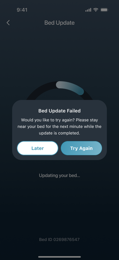 Hardware update failed