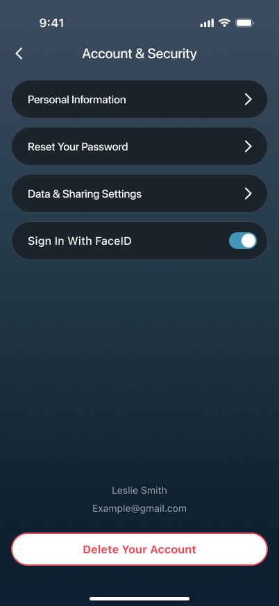 Face ID sign-in