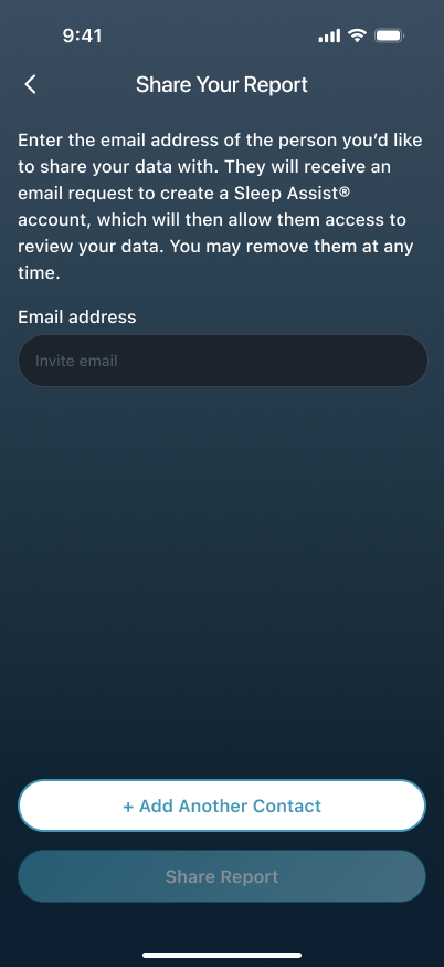 Share Your Report page