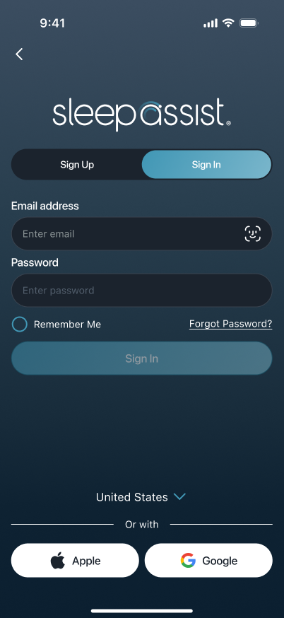 Sign In page