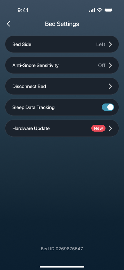 Hardware Update entry