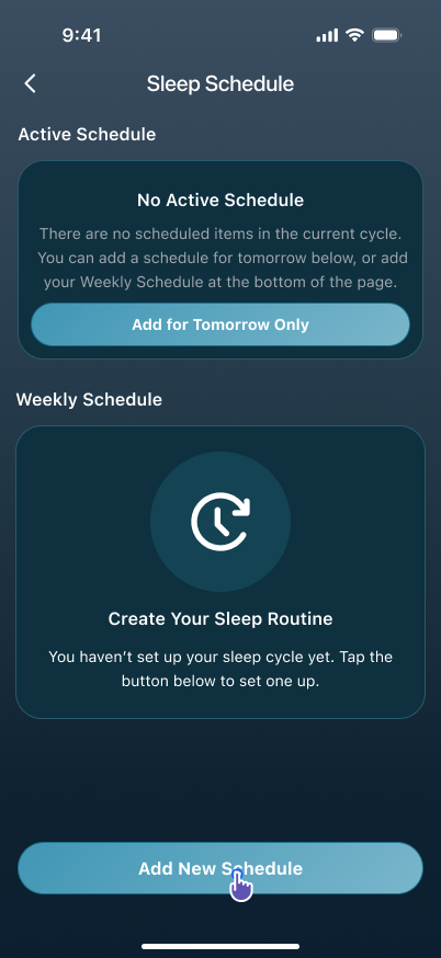 Weekly schedule overview