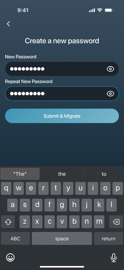 Set a new password