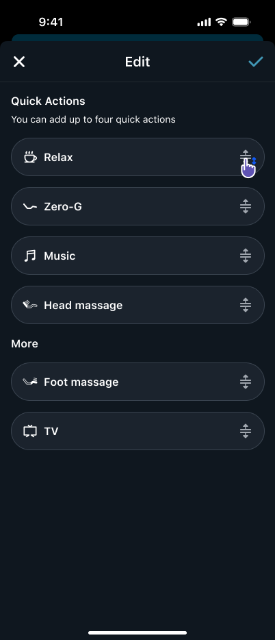 Edit Quick Actions