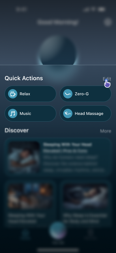 Quick Actions edit entry