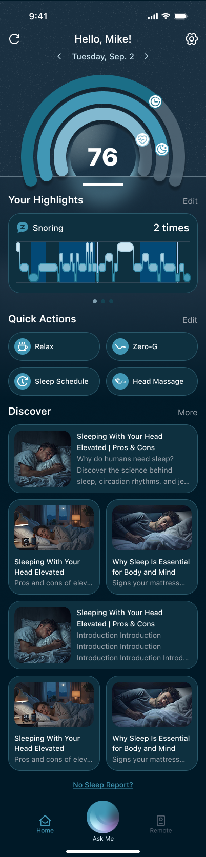 Home screen