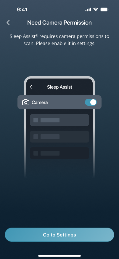 Camera permission prompt