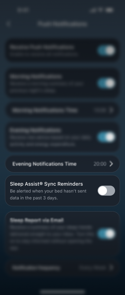 Sleep Assist Sync Reminders