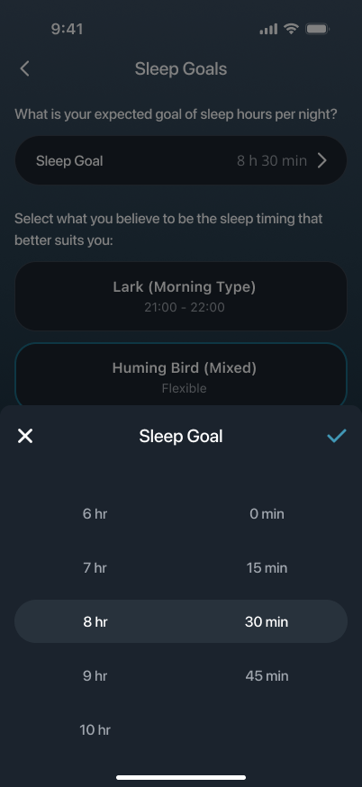 Target sleep duration