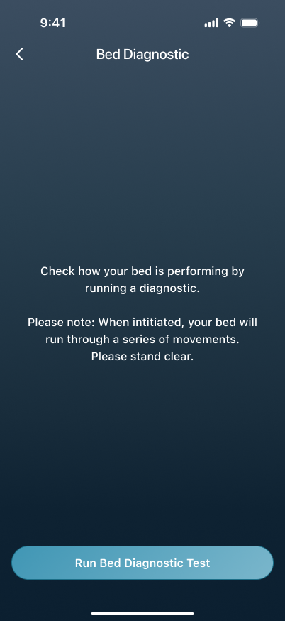 Bed Diagnostic page